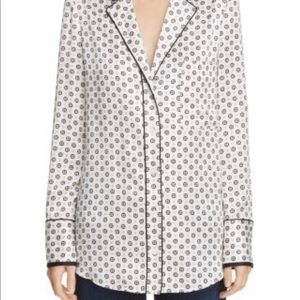 Frame Pajama Style Silk Button Down